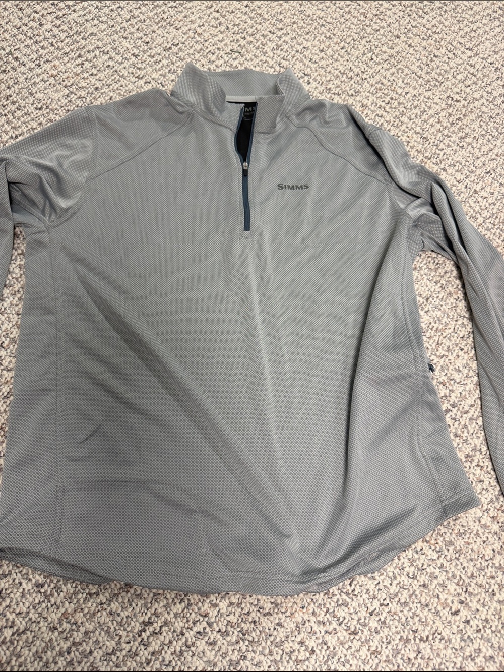 Simms Light Gray Quarter-Zip Shirt Jacket